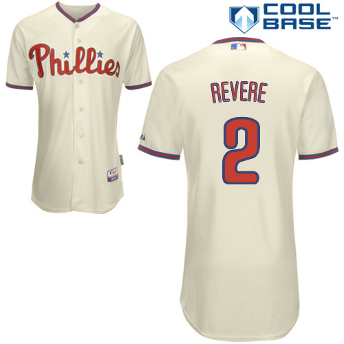 Ben Revere #2 mlb Jersey-Philadelphia Phillies Women's Authentic Alternate White Cool Base Home Baseball Jersey